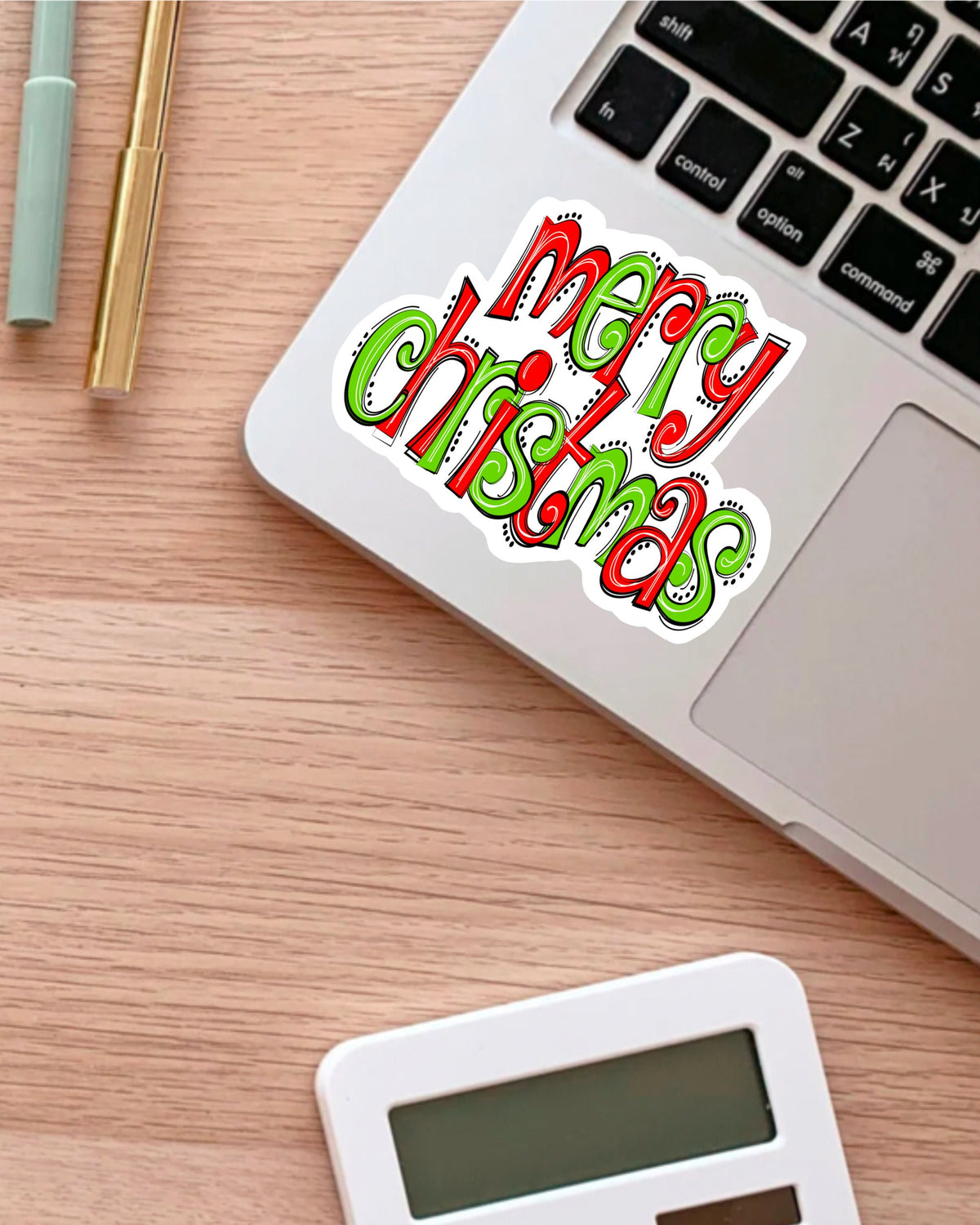 Merry Christmas sticker, merry & bright – view 3