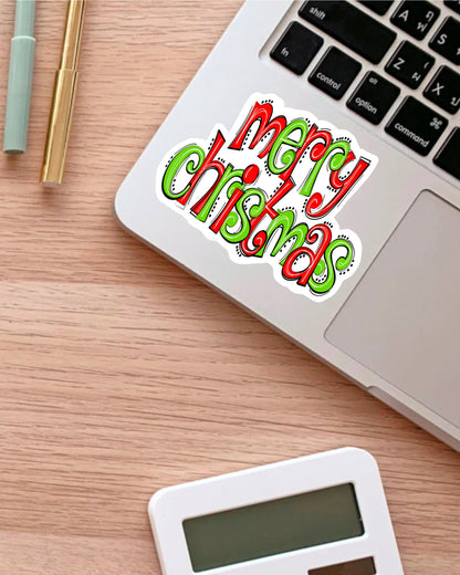 Merry Christmas sticker, merry & bright – view 3