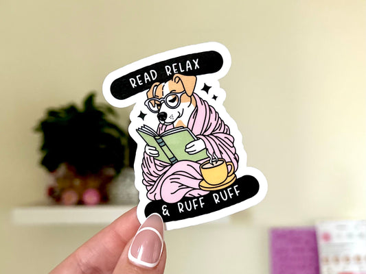 Read Relax & Ruff Ruff sticker