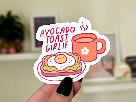 Avocado Toast Girlie sticker, for tablet