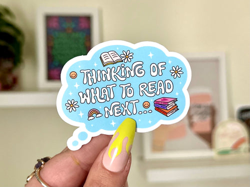 Thinking of What to Read Next sticker