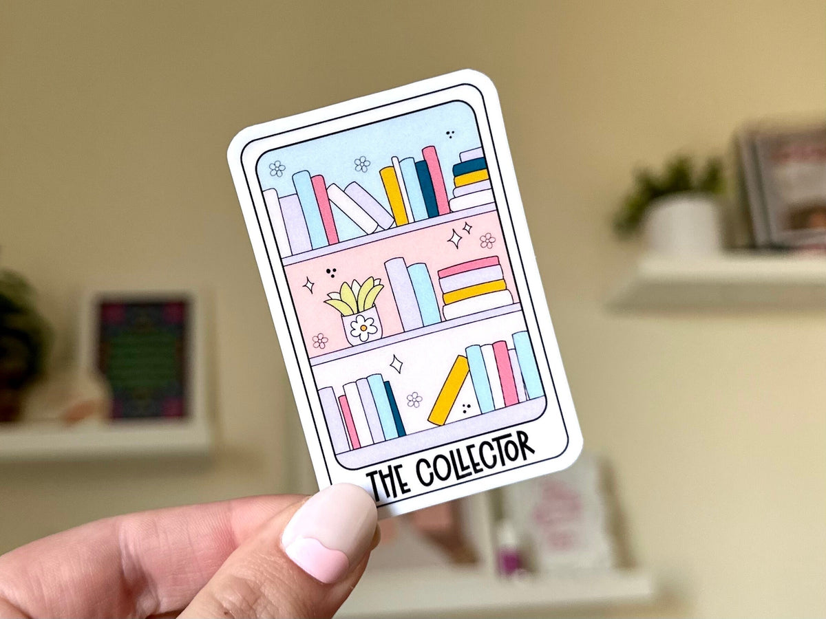 The Collector Tarot sticker, library friends