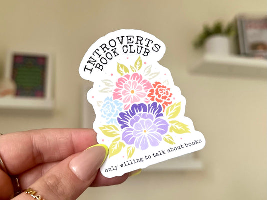 Introverts Book Club sticker
