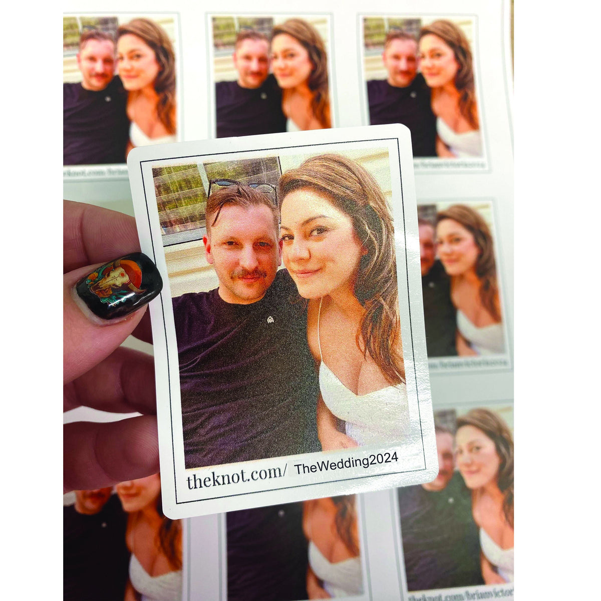 Custom Photo sticker, dog wedding – view 2