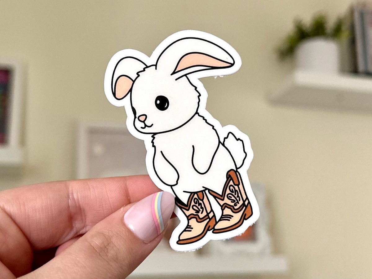 Bunny in Cowboy Boots sticker