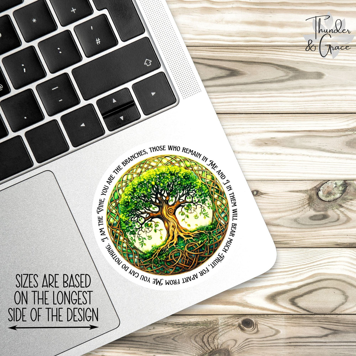 I Am the Vine sticker, john 15:5 – view 2