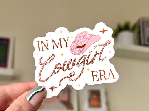 In My Cowgirl Era sticker, country style