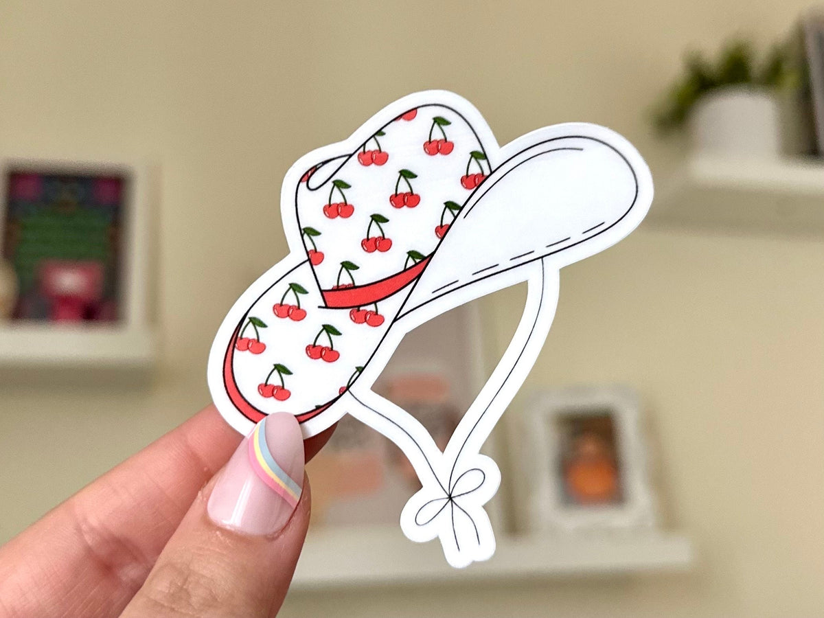 Cherry Cowgirl Hat sticker