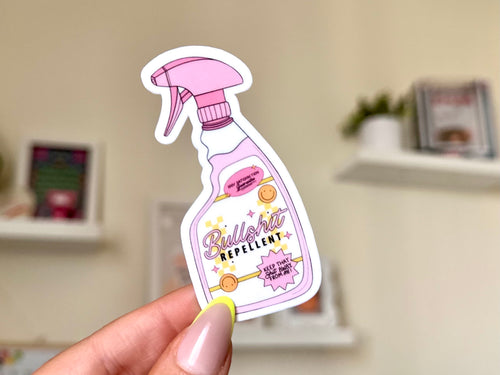 Bullish!t Repellent sticker, cute mental health