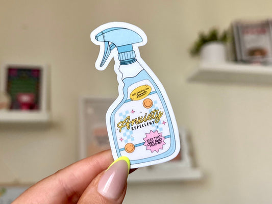 Anxiety Repellent sticker, cute mental health