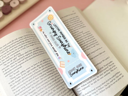 Lifetime Member of the Grumpy Sunshine Book Club Bookmark sticker