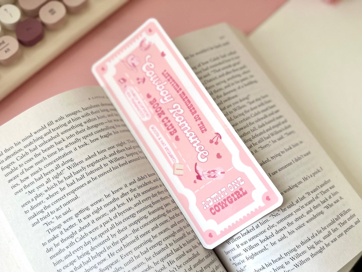 Lifetime Member of the Cowboy Romance Book Club Bookmark sticker