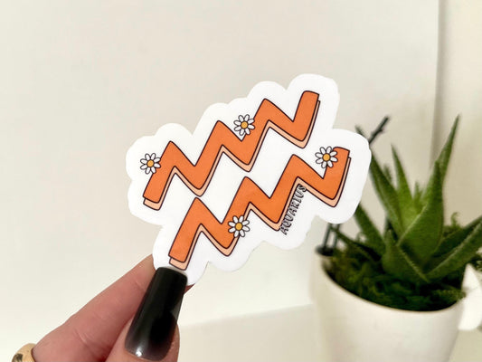 Aquarius sticker, zodiac signs