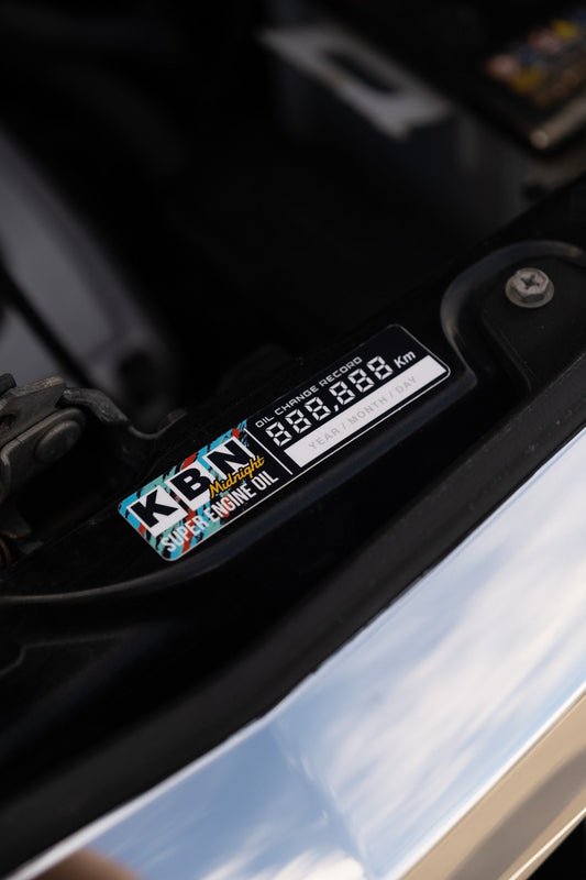 Oil Change Record Sticker JDM car sticker