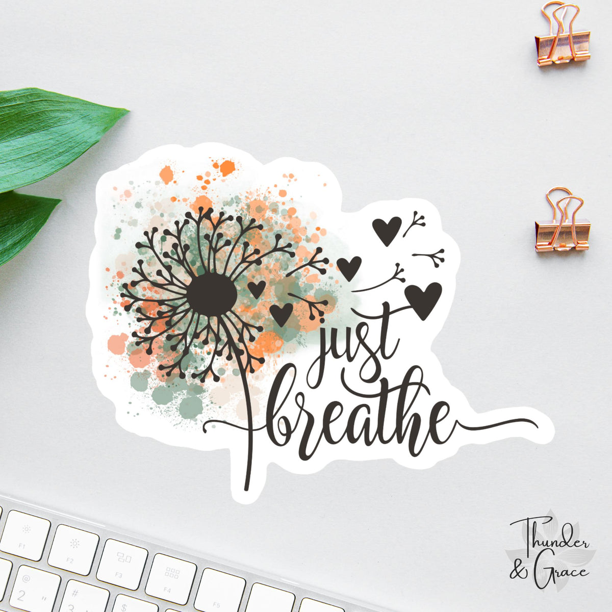 Just Breathe sticker, car for women