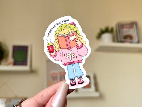 Get Cozy & Read a Book sticker