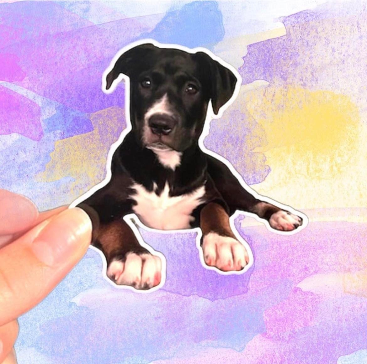Custom Face sticker sheet, pet lover – view 2