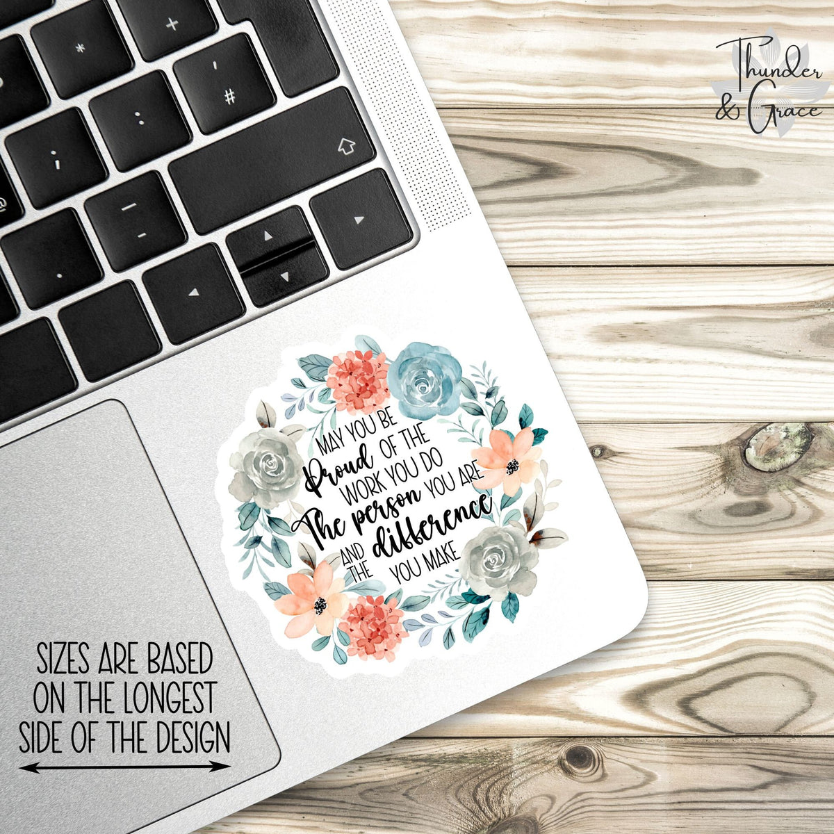May You Be Proud of the Work You Do sticker, words of affirmation – view 2