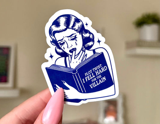 Plot Twist Villain Book sticker