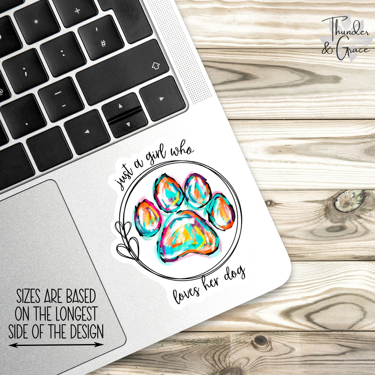 Just a Girl Who Loves Her Dog sticker – view 2