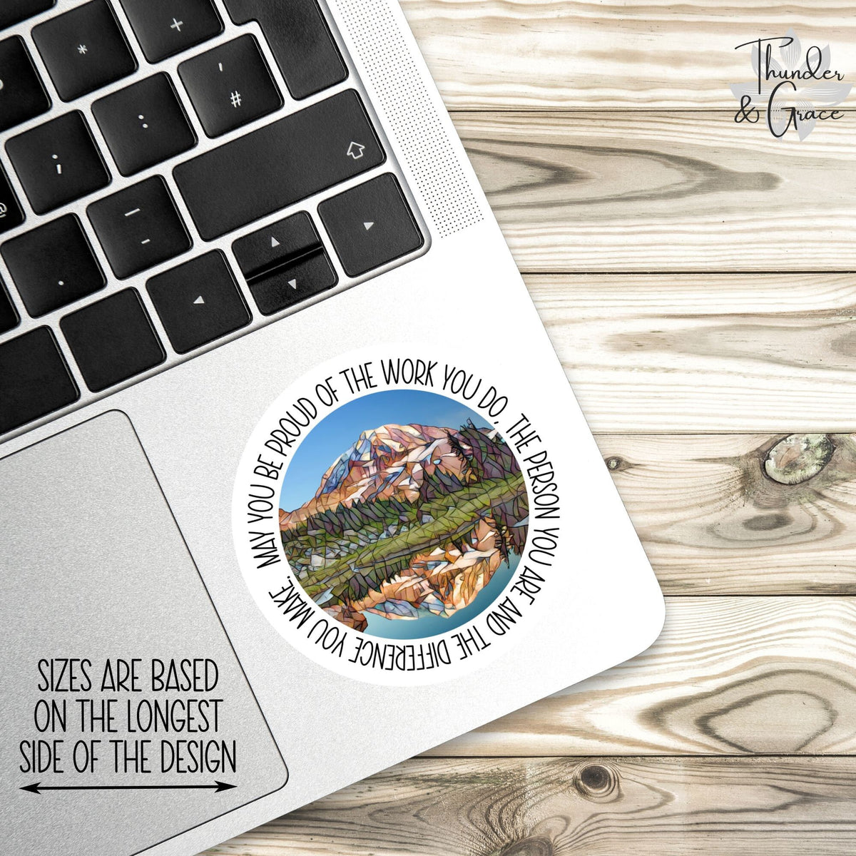 May You Be Proud of the Work You Do sticker, words of affirmation – view 2