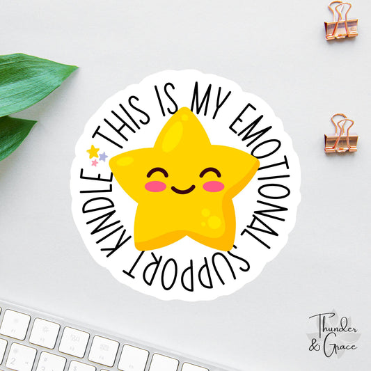Emotional Support Kindle sticker
