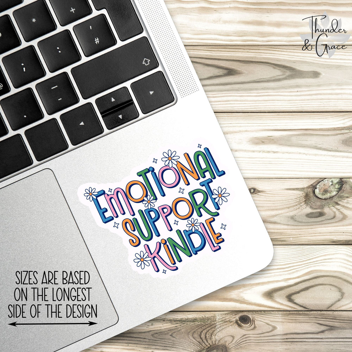 Emotional Support Kindle sticker – view 2