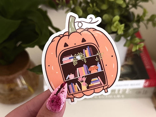 Pumpkin Bookshelf sticker
