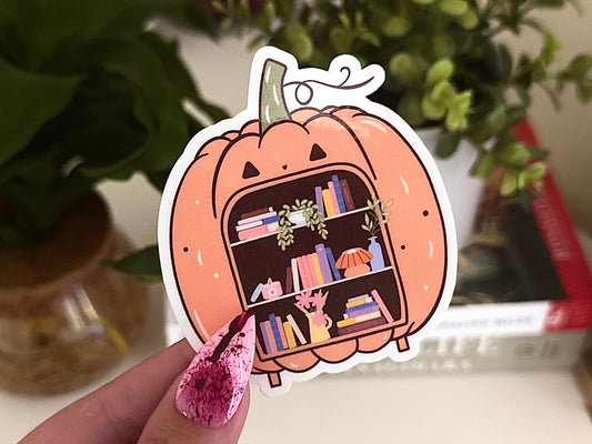 Pumpkin Bookshelf sticker