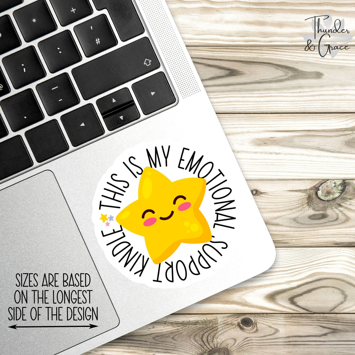 Emotional Support Kindle sticker – view 2