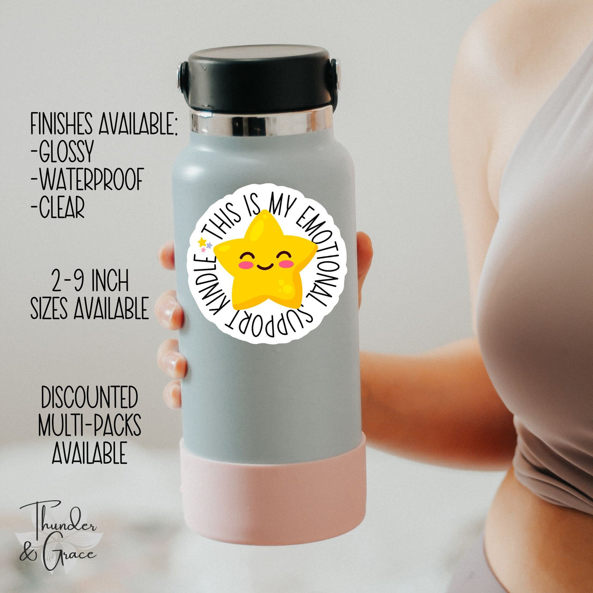 Emotional Support Kindle sticker – view 3