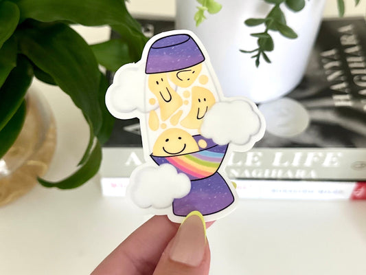 Be Happy Lava Lamp sticker