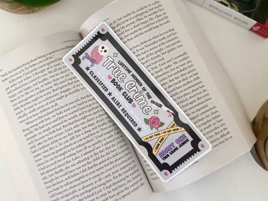 True Crime Book Club Bookmark sticker