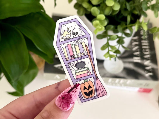 Witchy Bookshelf sticker