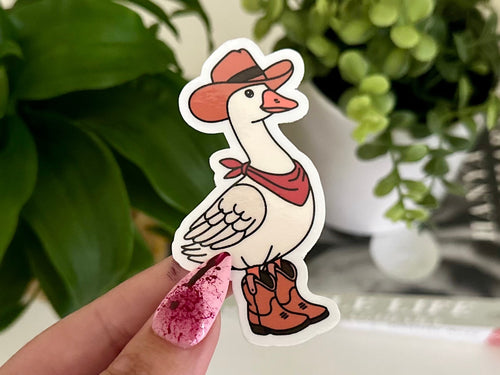 Cowboy Goose sticker