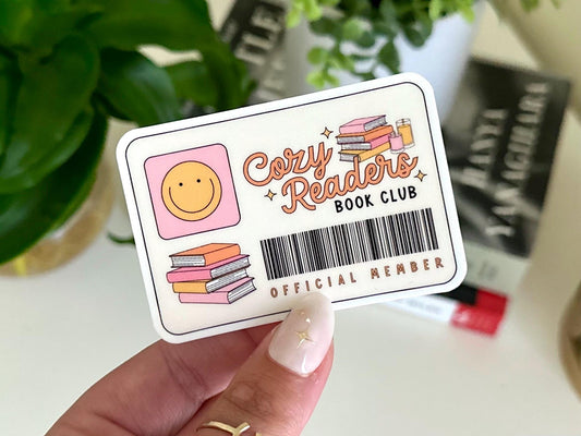 Cozy Readers Book Club sticker