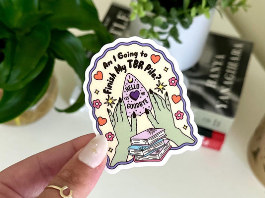 TBR Pile Ouija Board sticker
