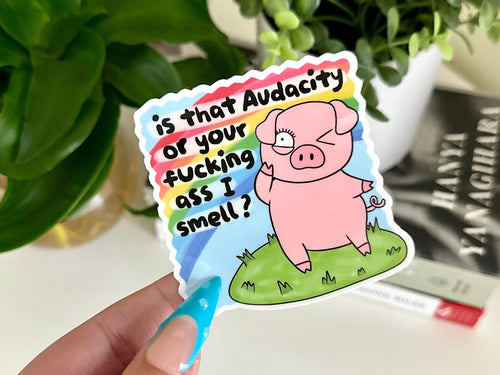 Audacity Pig sticker