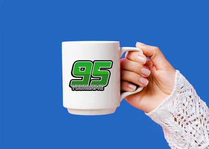 Custom RC racing sticker with a name and number – view 2