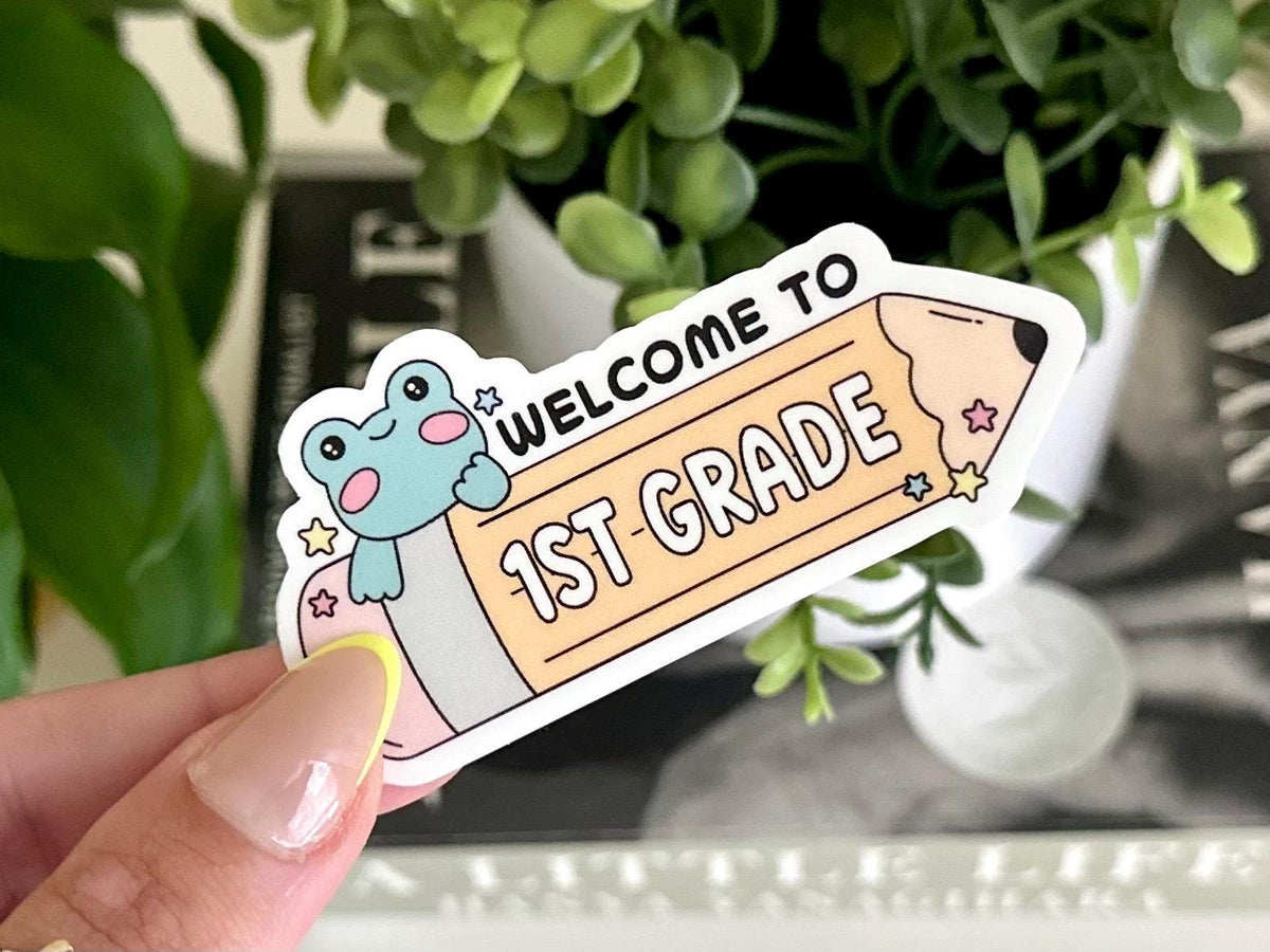 Welcome to First Grade Pencil sticker