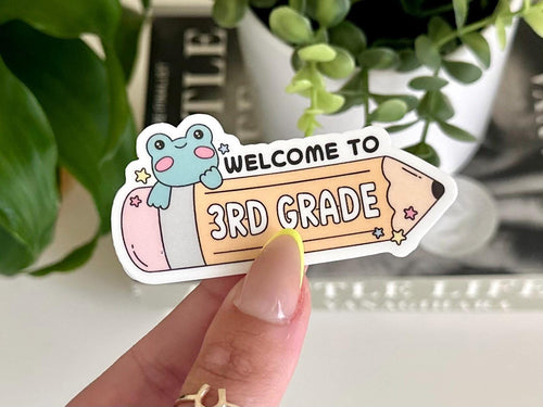 Welcome to Third Grade Pencil sticker
