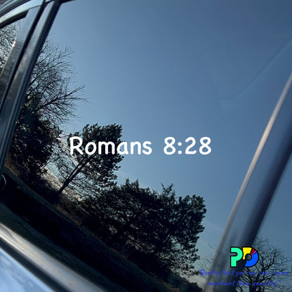 Romans 8:28 Vinyl Decal vinyl decal, choose your color – view 4