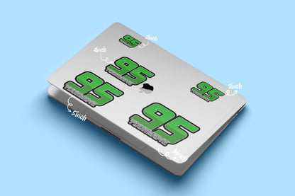 Custom RC racing sticker with a name and number – view 3