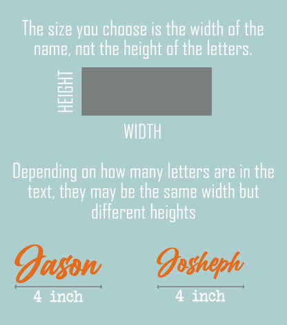 Custom football jersey number sticker with a name in your colors – view 7