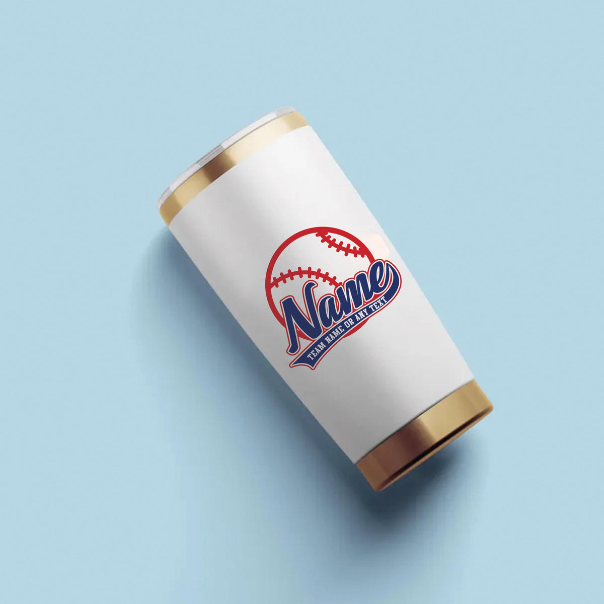 Custom baseball logo sticker with a name and team text – view 2