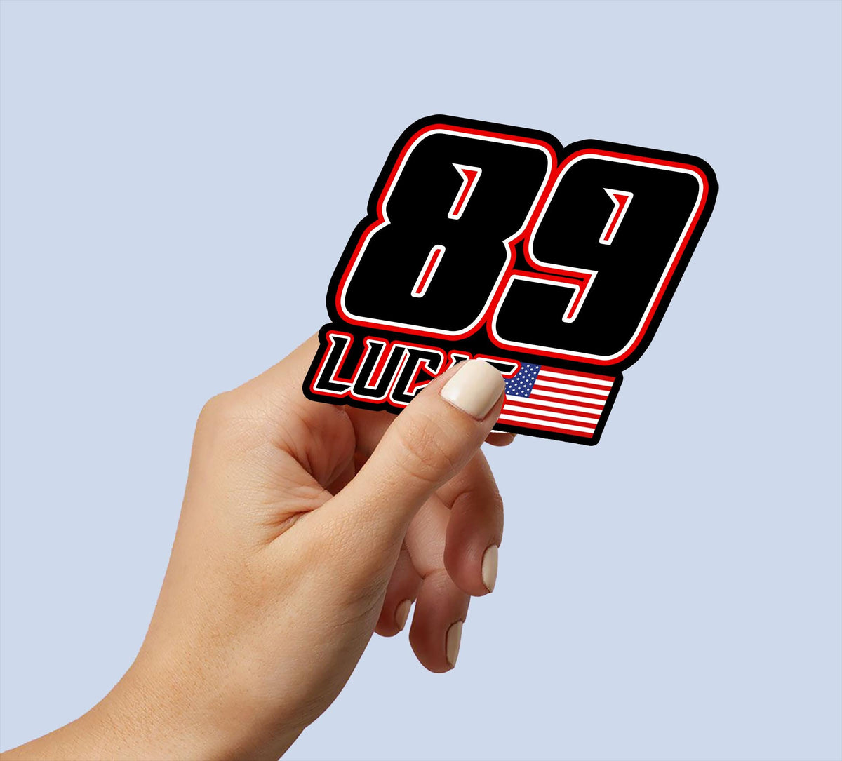 Custom Racing Number & Name Flag Decal by Stickreews — view 2