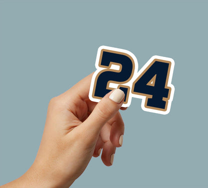 Custom sports jersey number sticker in up to three colors – view 2