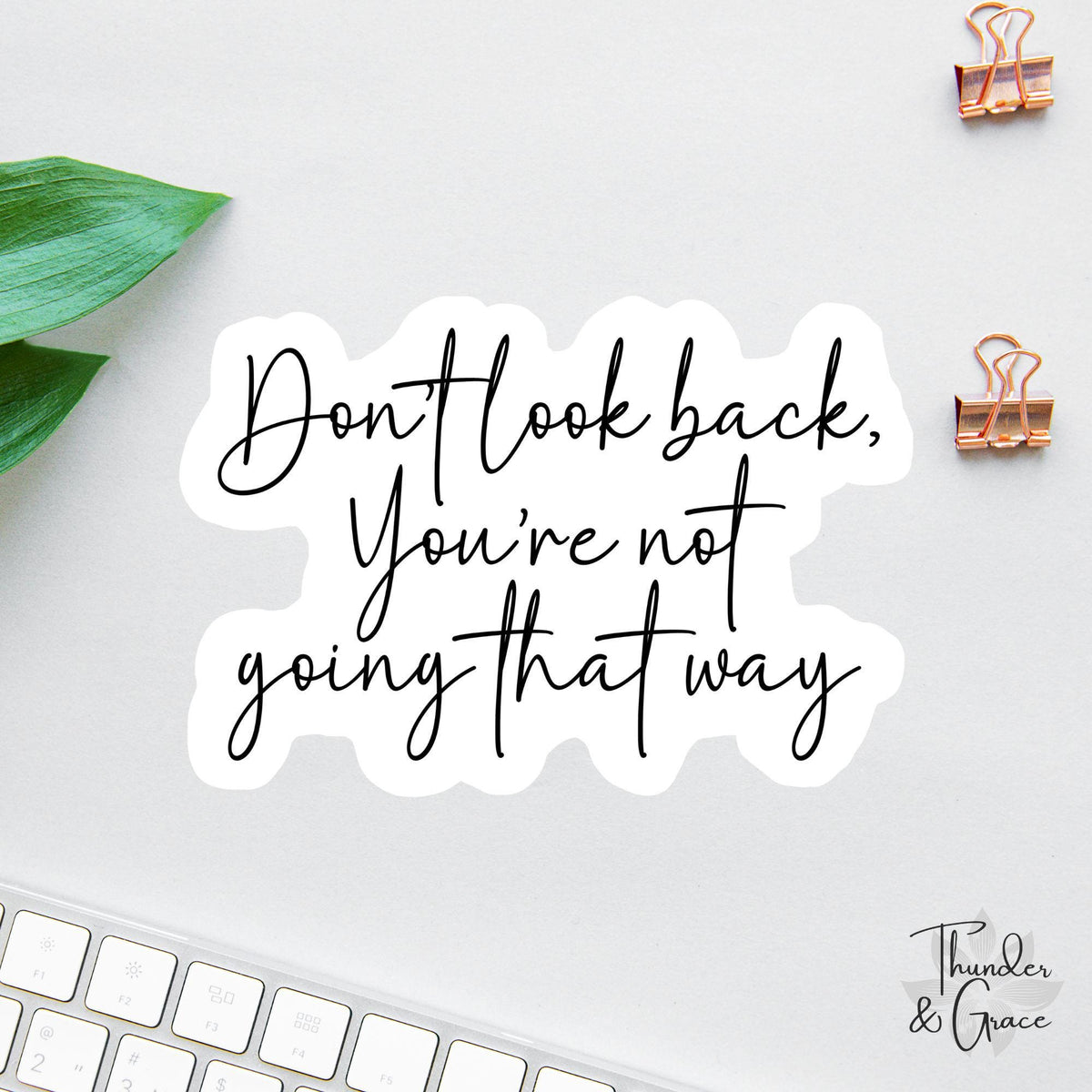 Don't Look Back sticker, car for women