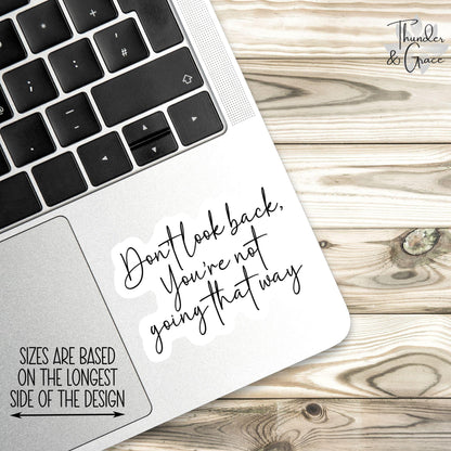 Don't Look Back sticker, car for women – view 2