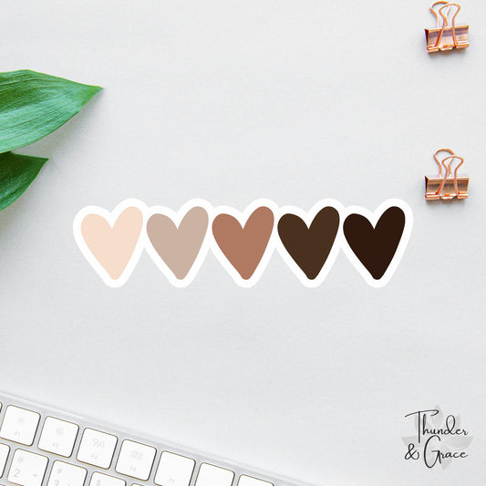 Heart Shades sticker, be kind